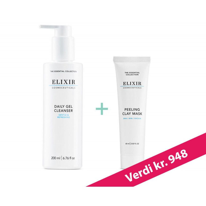 Elixir Duo: Daily Gel Cleanser + Peeling Clay Mask