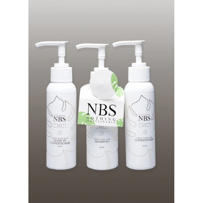 NBS Treat your hair - Travelkit: Shampoo, conditioner & leave-in conditioner 3x100ml