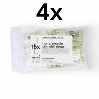 hemp marula skin chill drops refill pack 60x (4 x 15)